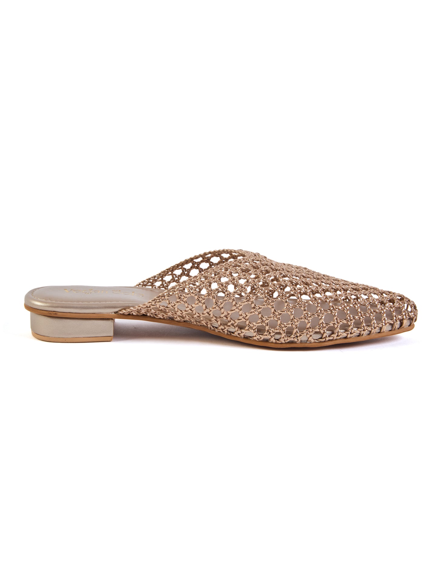 ROSE GOLD WEAVE FLATS