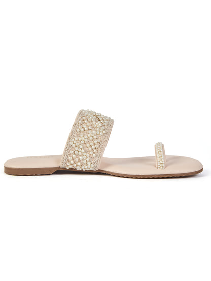 One Toe Pearl Flats