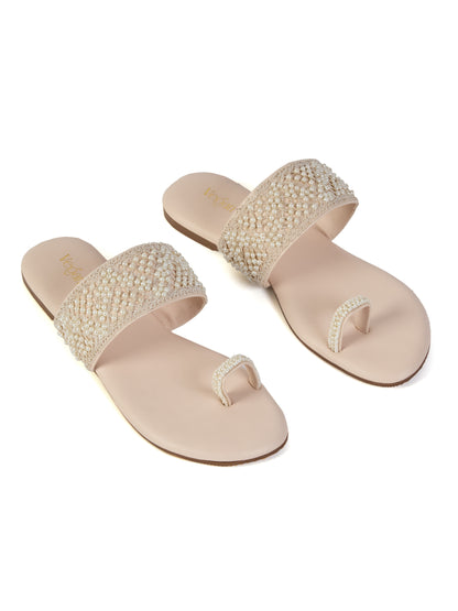 One Toe Pearl Flats