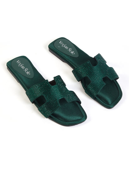 For Her Crystal Flats