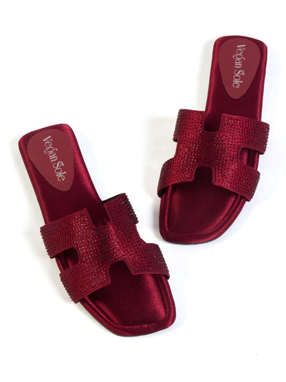 For Her Crystal Flats