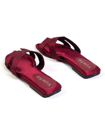 For Her Crystal Flats