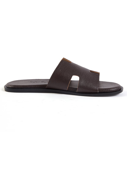 Dark Brown For Him Slides