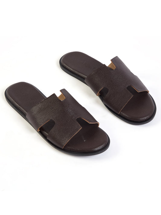 Dark Brown For Him Slides