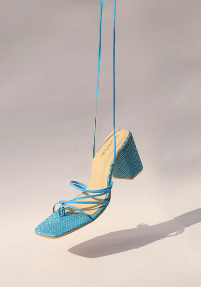 Rectangle Tie-Up Heels