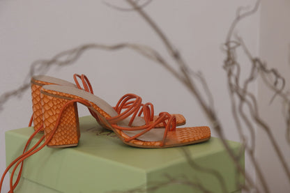 Rectangle Tie-Up Heels