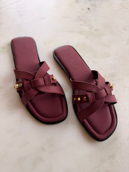 Maroon Studs