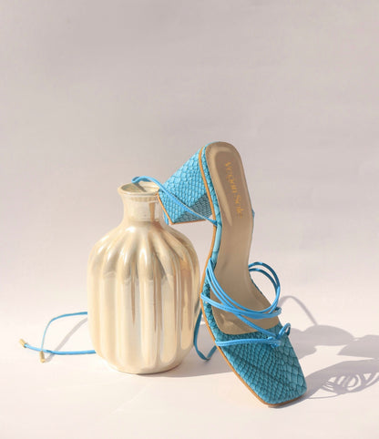 Rectangle Tie-Up Heels