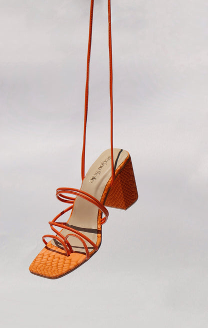 Rectangle Tie-Up Heels