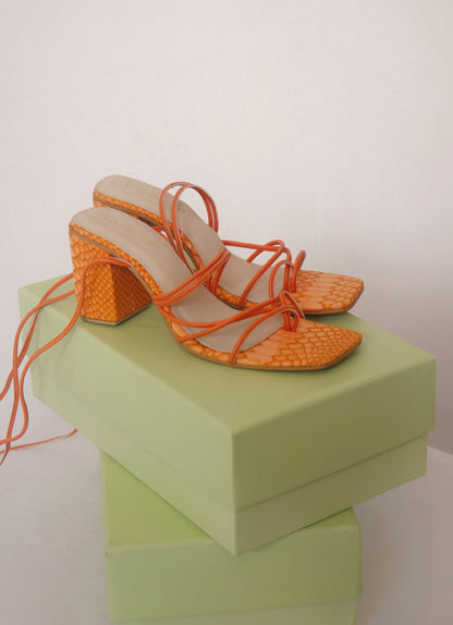 Rectangle Tie-Up Heels
