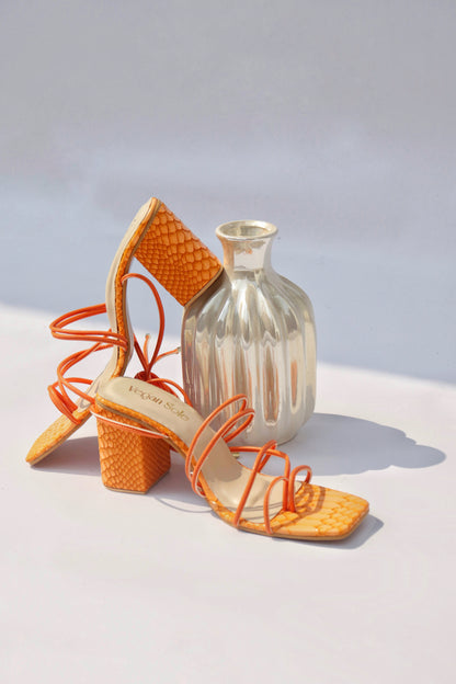Rectangle Tie-Up Heels