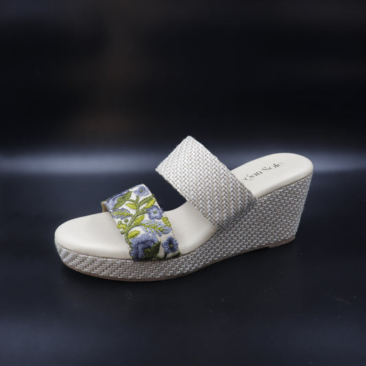 FLORAL TOE PLATFORM