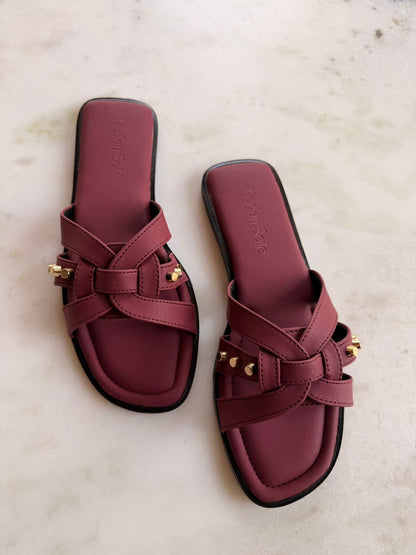 Maroon Studs